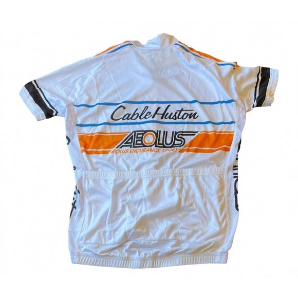 NEW IT'S IN MY HEART cable huston aeolus endurance sport cycling jersey in white - Picture 2 of 2